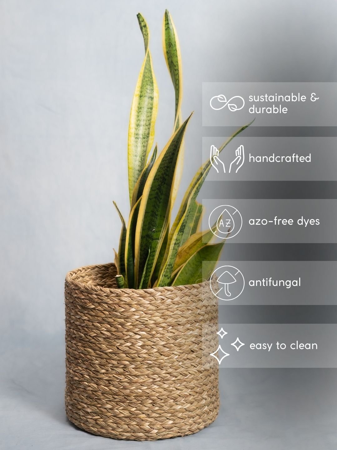 Handmade Sabai Grass Planter - Natural - Kadam Haat