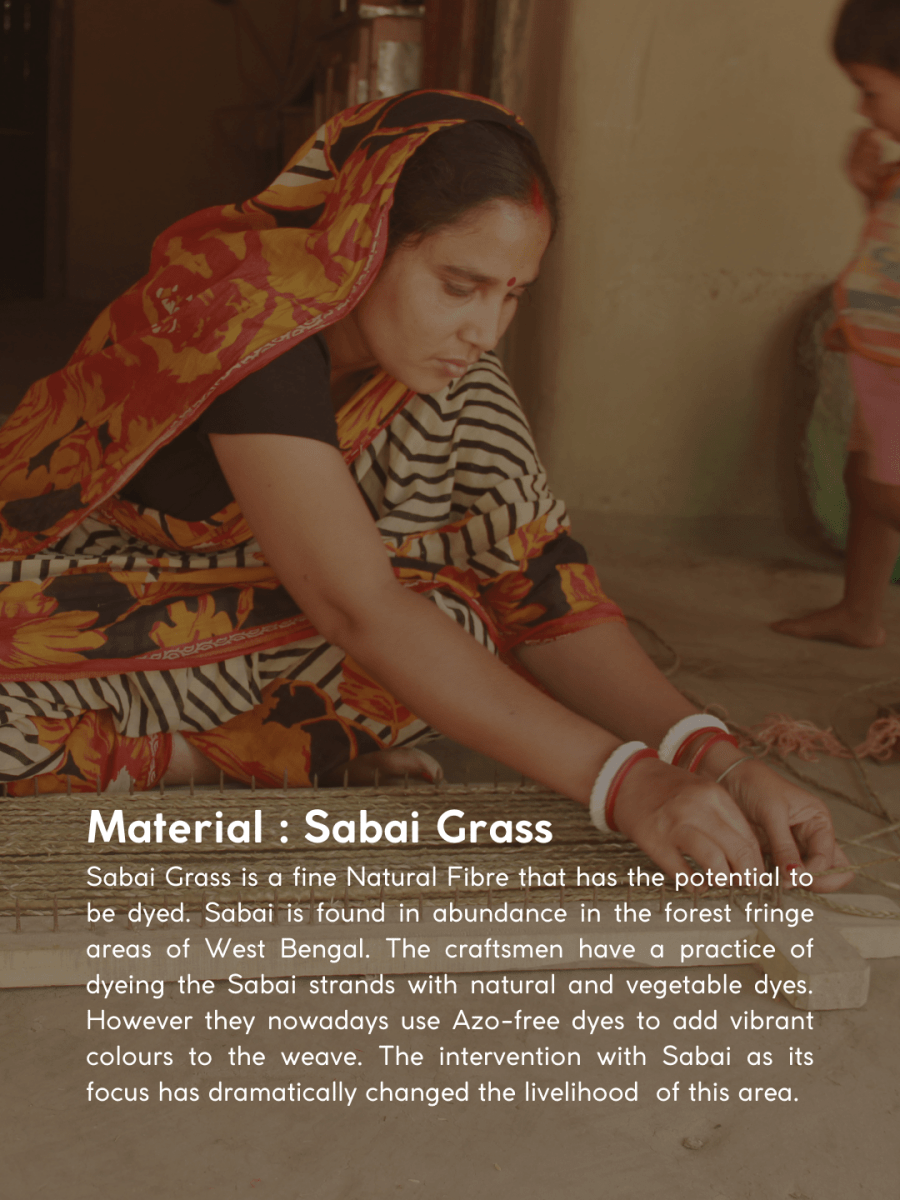 Handmade Sabai Grass Roti Box - Natural - Kadam Haat