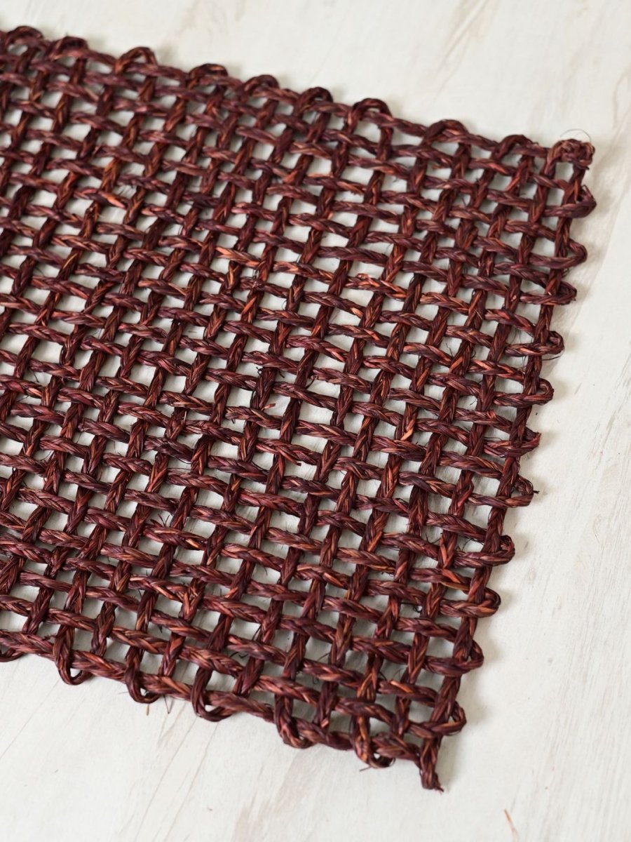 Handmade Sabai Grass Table Mat - Rectangular Set of 6, Brown - Kadam Haat