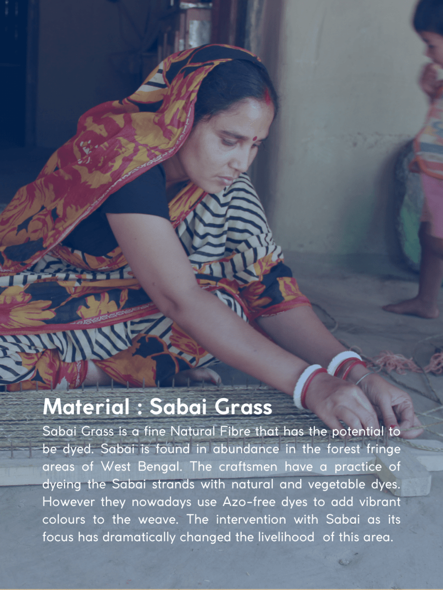 Handmade Sabai Grass Zari Mini Mesh Bag - Neer Silver - Kadam Haat