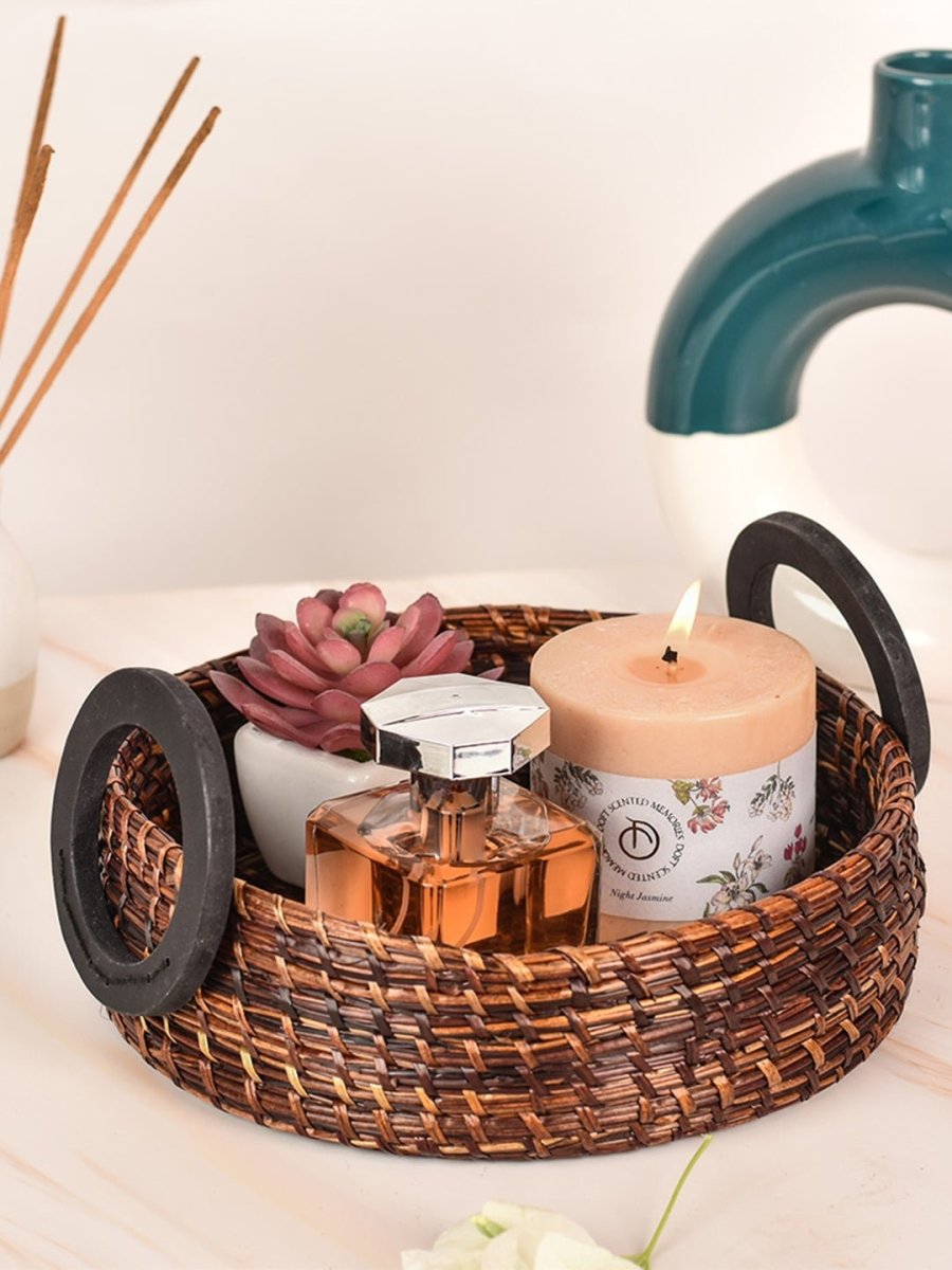 Handmade Sikki Bread Box with Multi - Purpose Tray Set - Kadam Haat