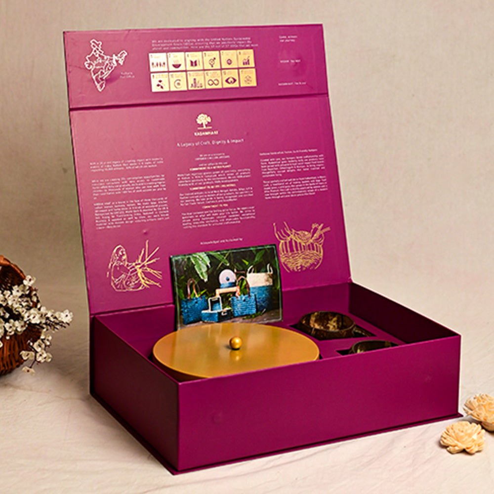 Handmade Sikki Roti Box & Coconut Cup Hamper - Kadam Haat