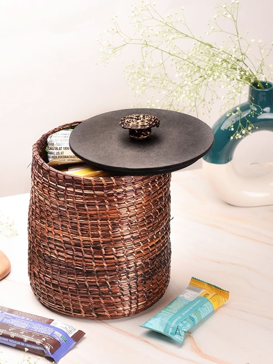 Handmade Sikki Snack Jar - Kadam Haat