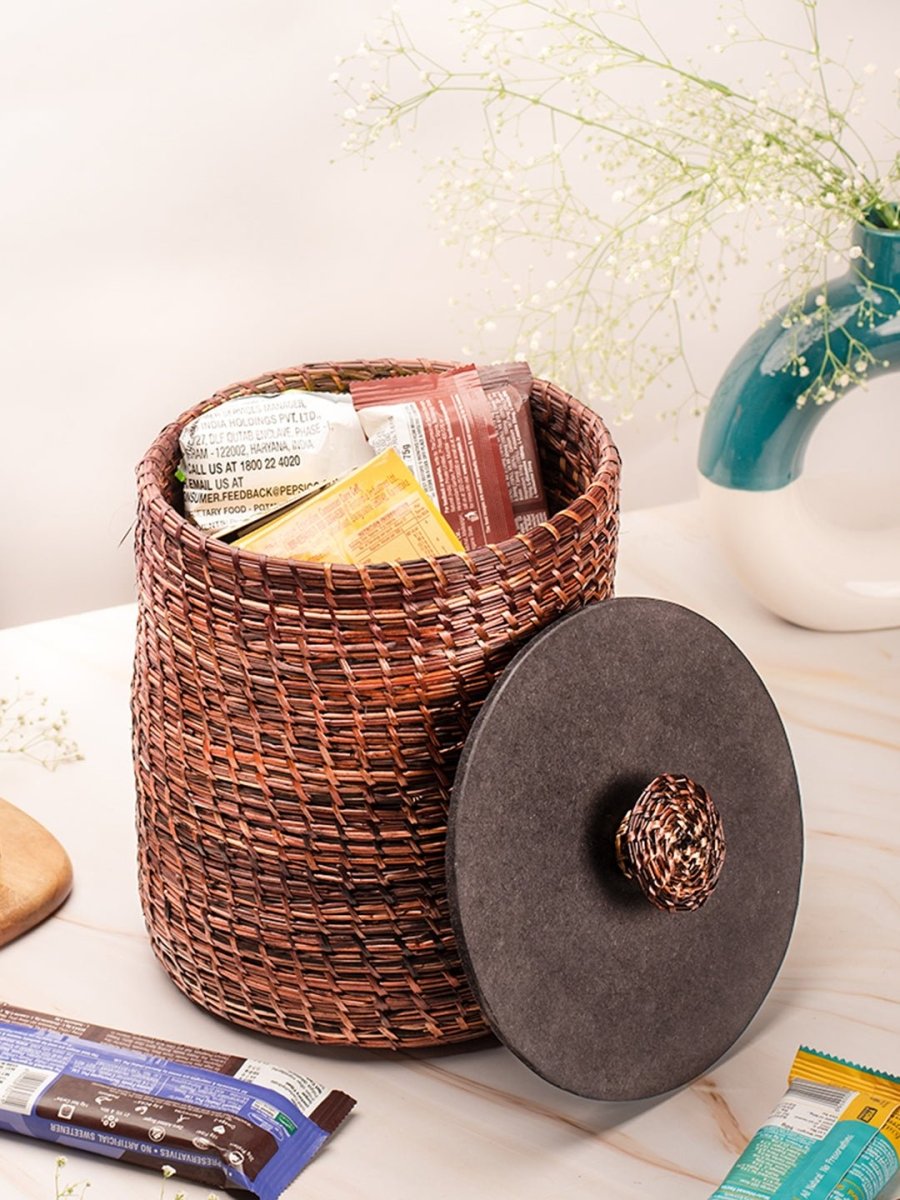 Handmade Sikki Snack Jar - Kadam Haat