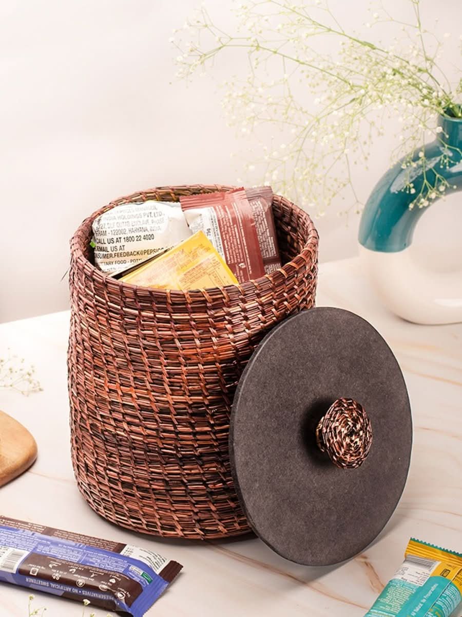 Handmade Sikki Snack Jar - Kadam Haat