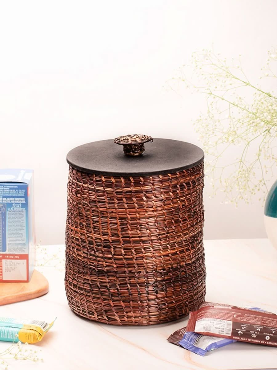 Handmade Sikki Snack Jar - Kadam Haat