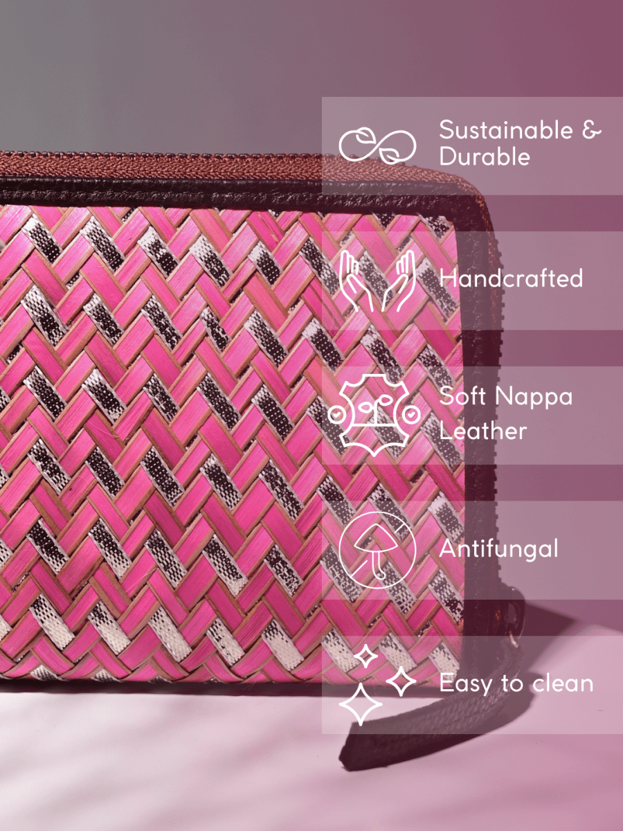 Handmade Sitalpati Zari Wallet Pack of 3 - Kadam Haat