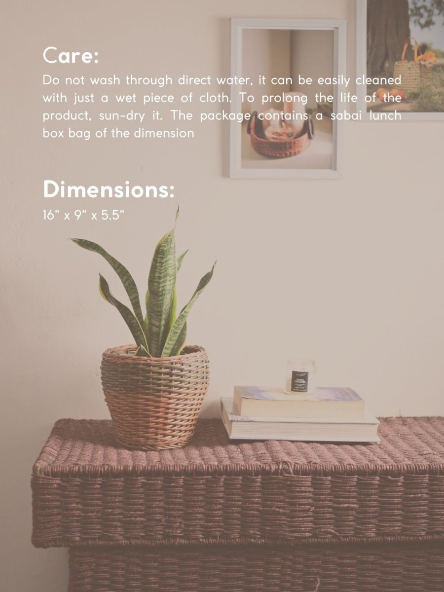 Handmade Wicker Planter - Green - Kadam Haat