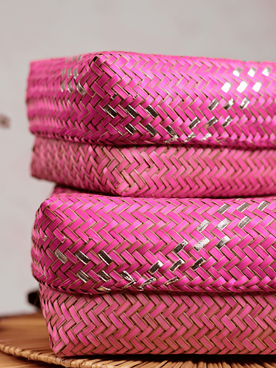 Handmade Zari Sitalpati Cherry Blossom Gift Box - Kadam Haat