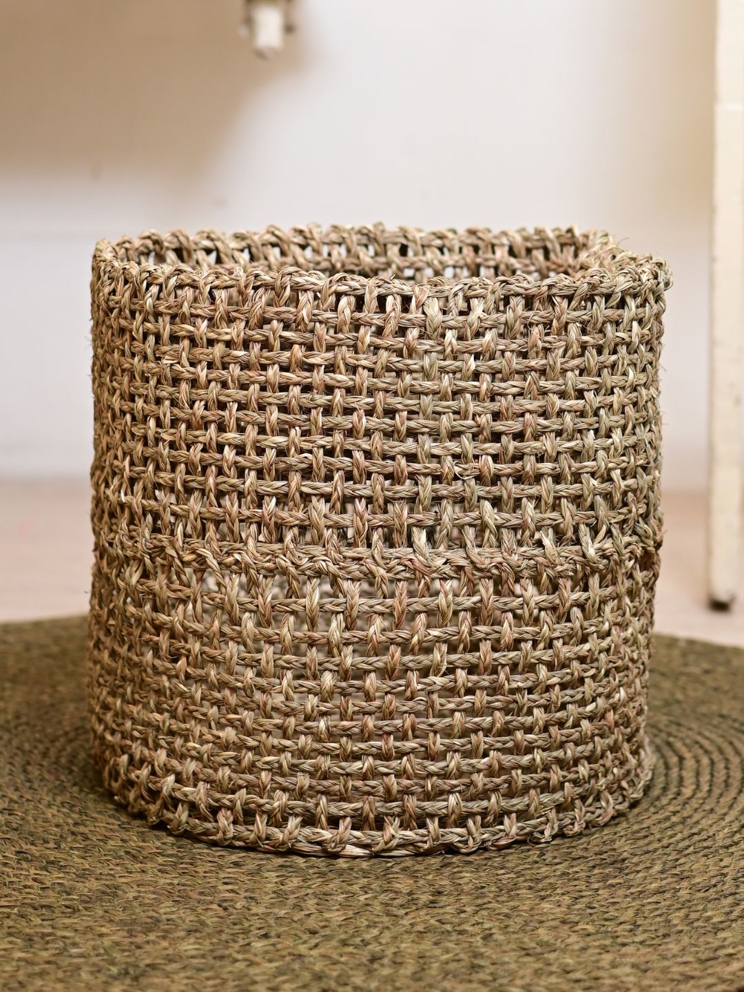 Handmade Sabai Grass Laundry Basket - Natural