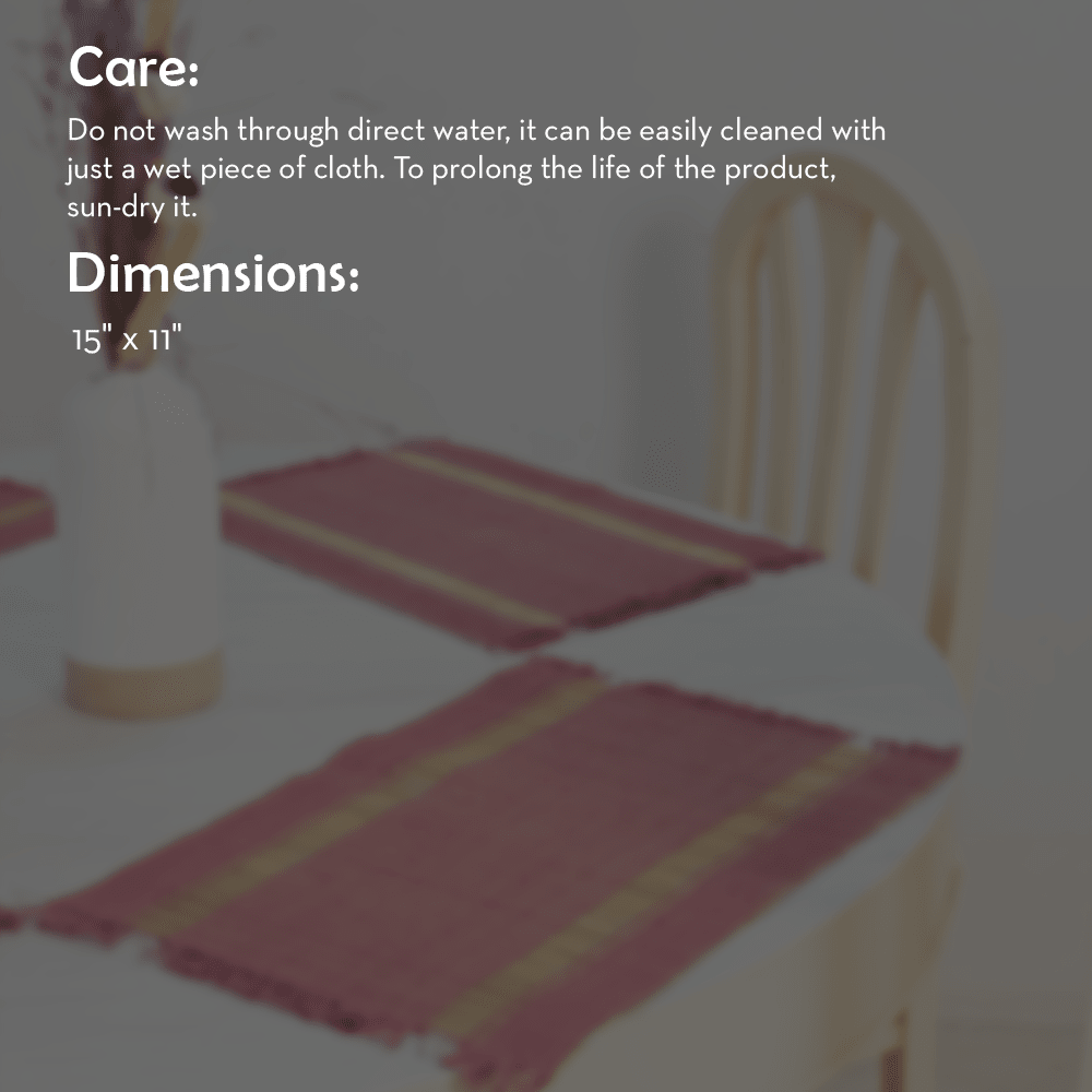 Madurkathi Table Mats – Lavender Bliss | Handmade Placemats | Kadam Haat - Kadam Haat