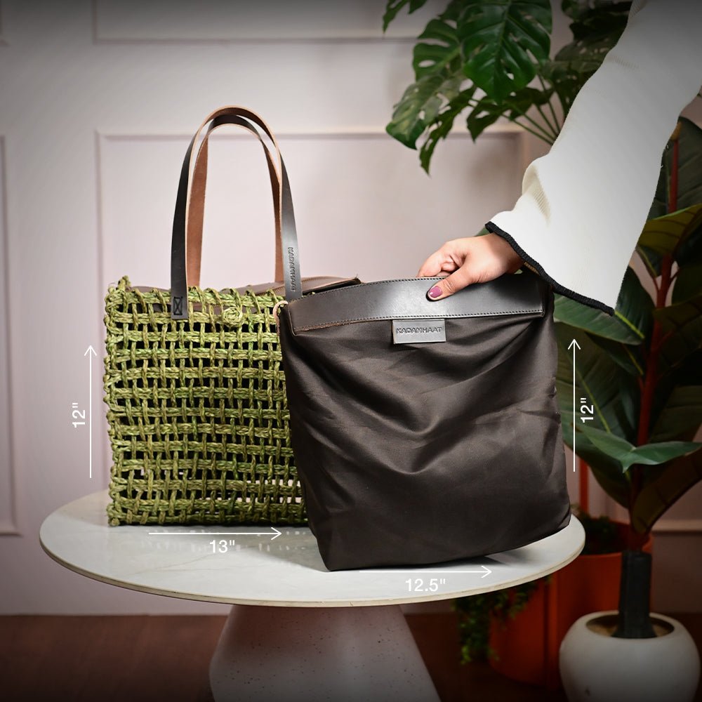 Sabai Mesh Luxe Carry Bag - Avocado - Kadam Haat