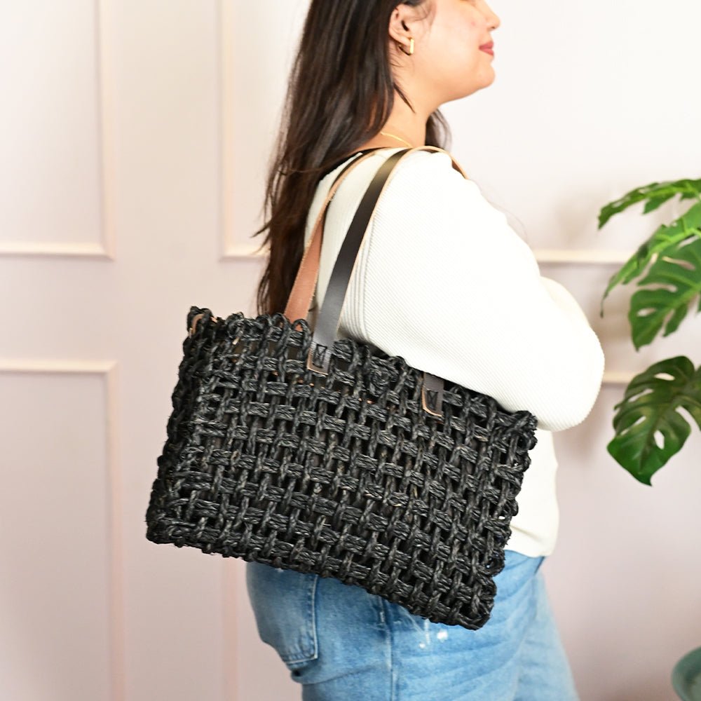 Sabai Mesh Luxe Carry Bag - Black - Kadam Haat