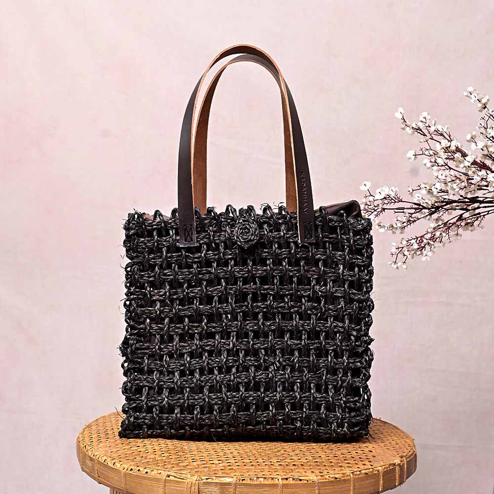 Sabai Mesh Luxe Carry Bag - Black - Kadam Haat