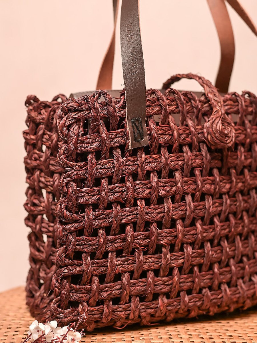 Sabai Mesh Luxe Carry Bag - Brown - Kadam Haat