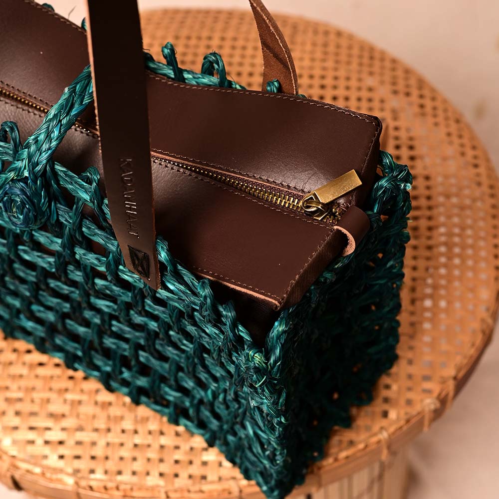Sabai Mesh Luxe Carry Bag - Green - Kadam Haat