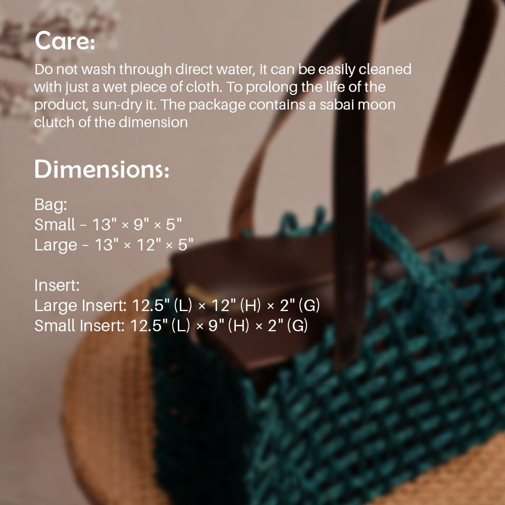 Sabai Mesh Luxe Carry Bag - Green - Kadam Haat