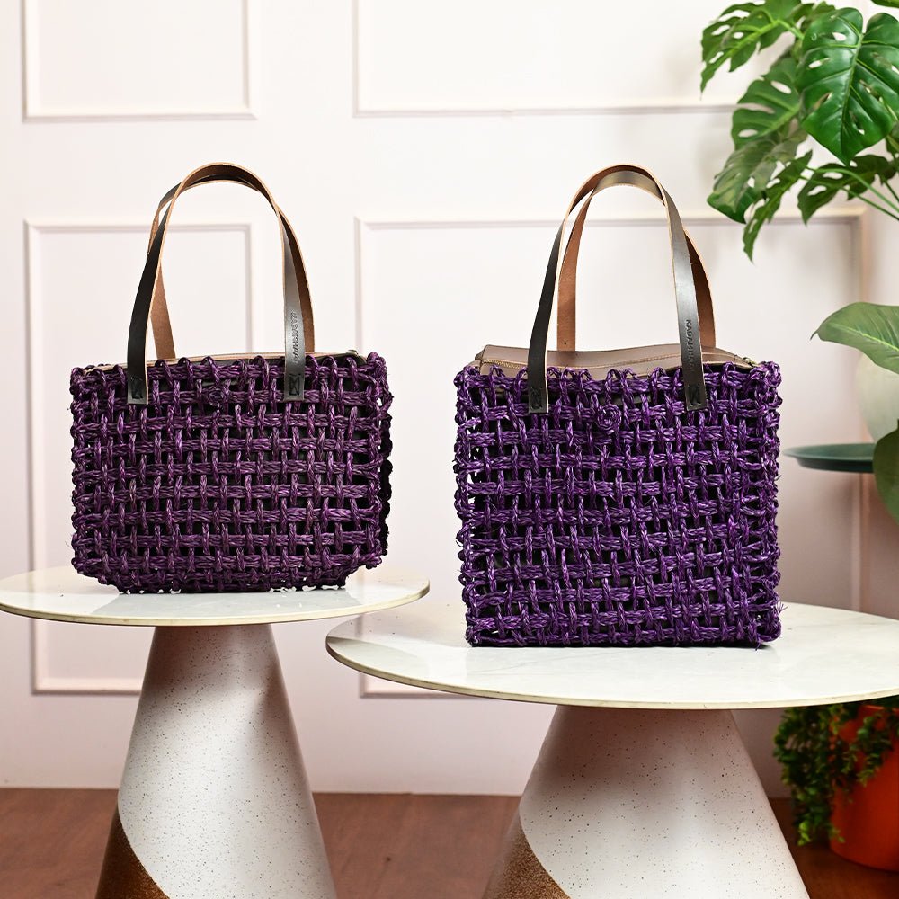 Sabai Mesh Luxe Carry Bag - Lavender - Kadam Haat