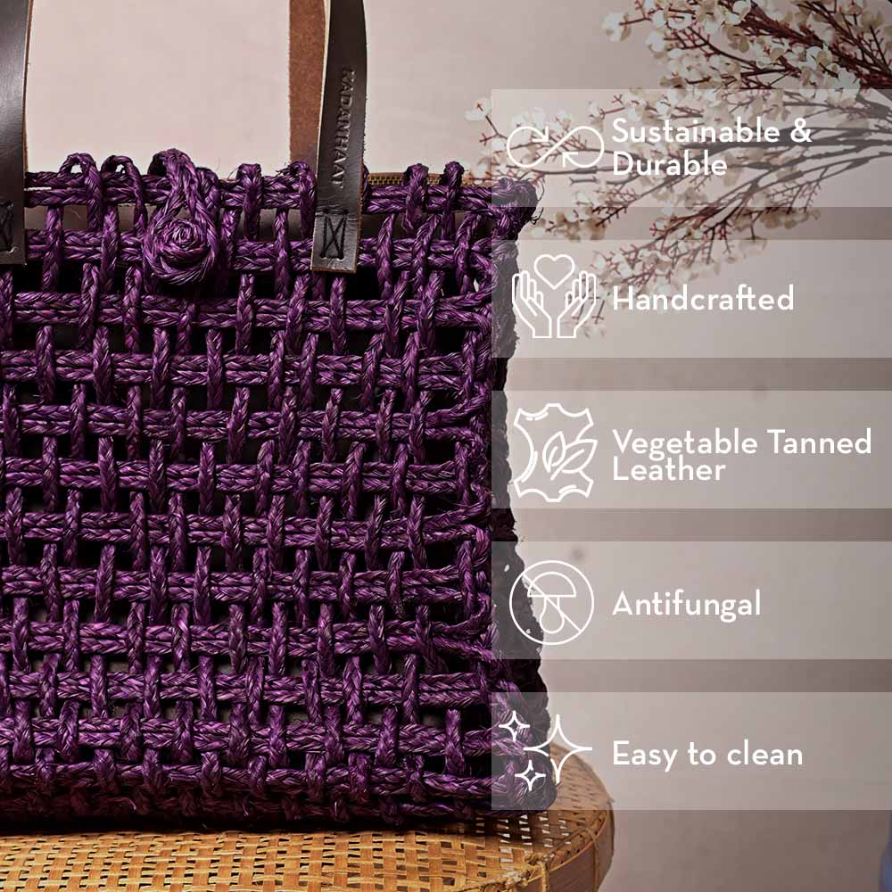 Sabai Mesh Luxe Carry Bag - Lavender - Kadam Haat