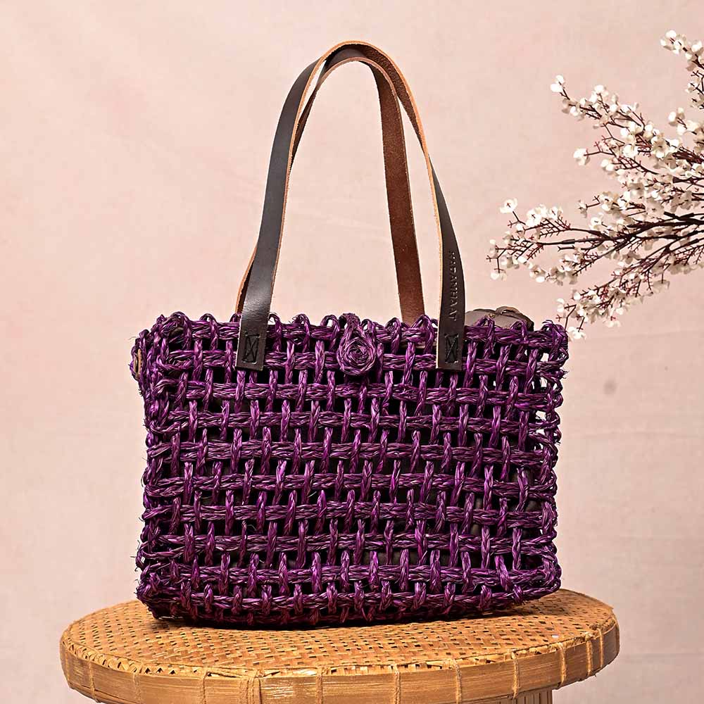 Sabai Mesh Luxe Carry Bag - Lavender - Kadam Haat