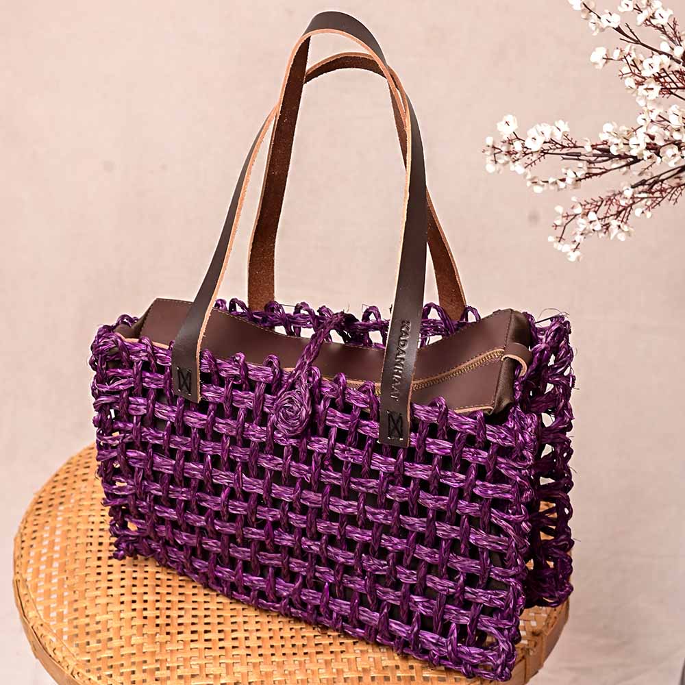 Sabai Mesh Luxe Carry Bag - Lavender - Kadam Haat