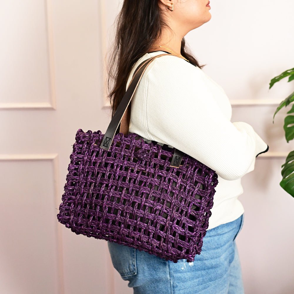 Sabai Mesh Luxe Carry Bag - Lavender - Kadam Haat