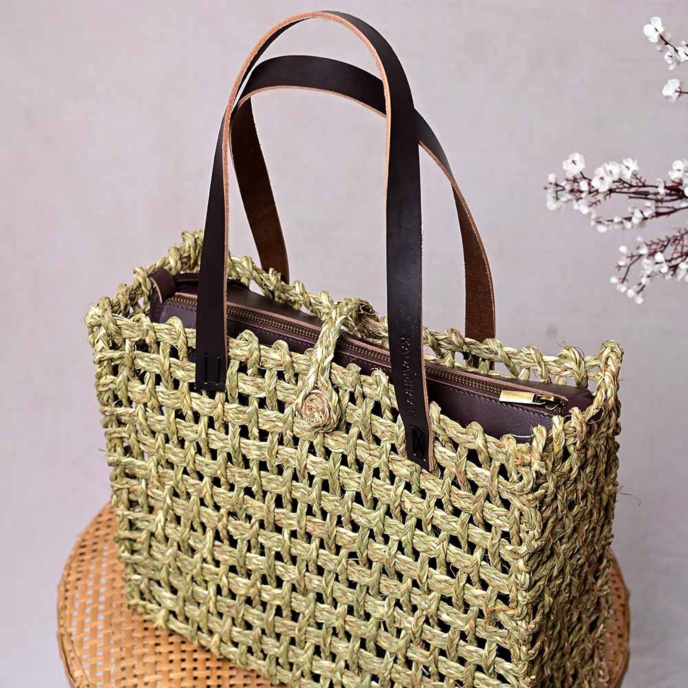 Sabai Mesh Luxe Carry Bag - Natural - Kadam Haat