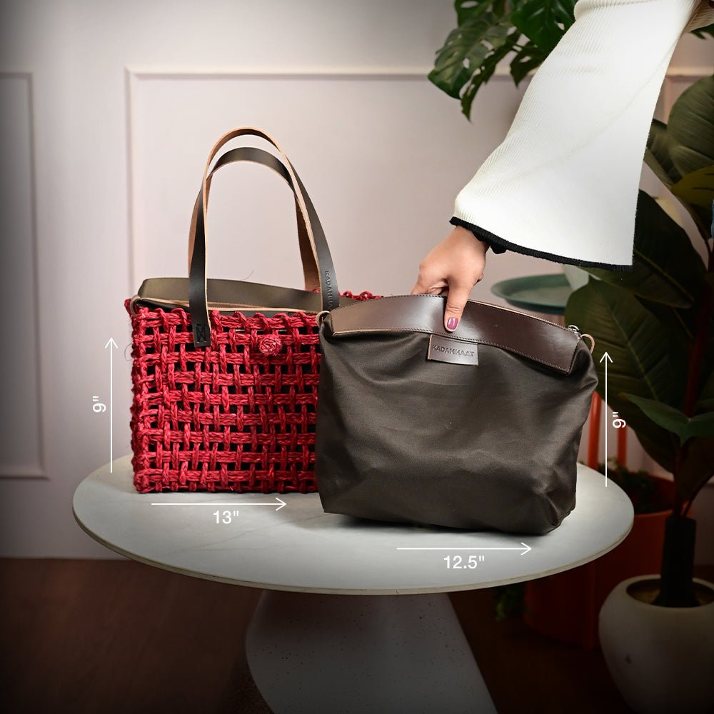 Sabai Mesh Luxe Carry Bag - Surkhi - Kadam Haat
