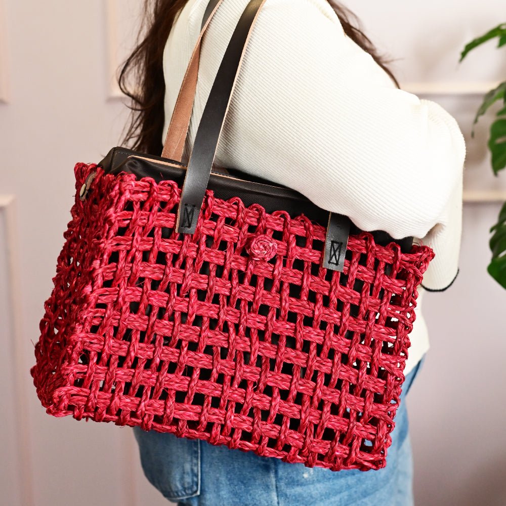 Sabai Mesh Luxe Carry Bag - Surkhi - Kadam Haat