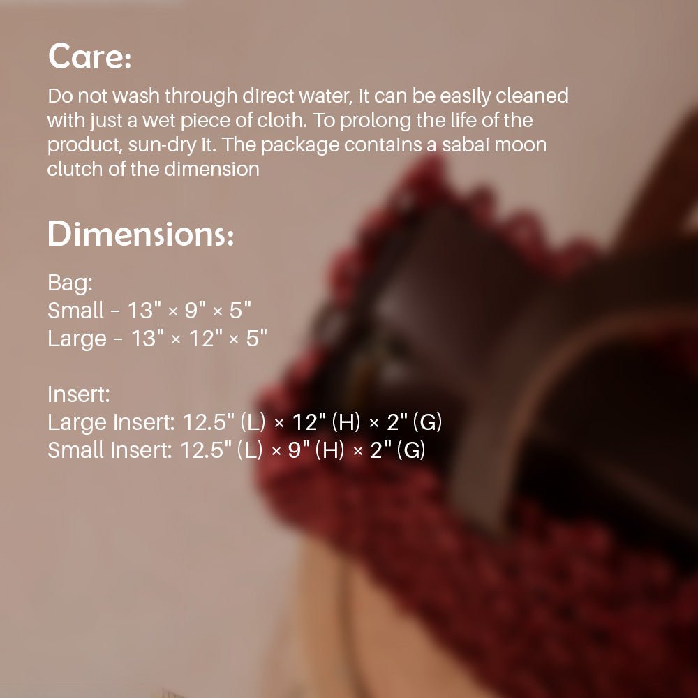 Sabai Mesh Luxe Carry Bag - Wine - Kadam Haat