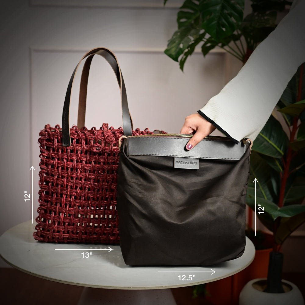 Sabai Mesh Luxe Carry Bag - Wine - Kadam Haat