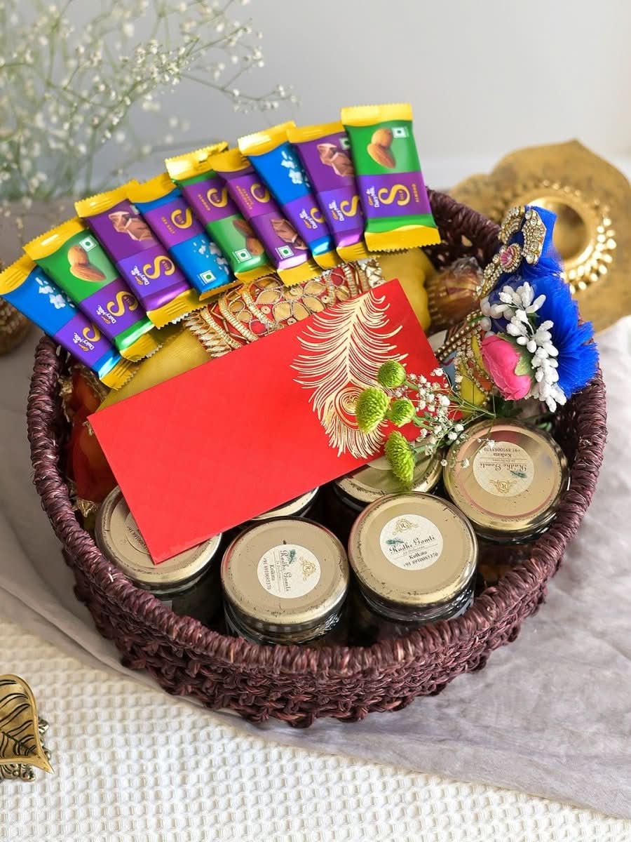 Sabai Trousseau Basket - Brown - Kadam Haat