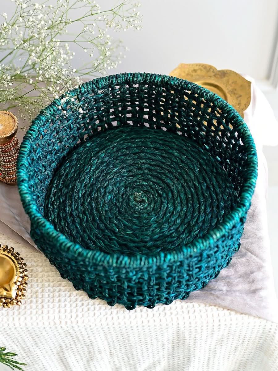 Sabai Trousseau Basket - Indigo - Kadam Haat