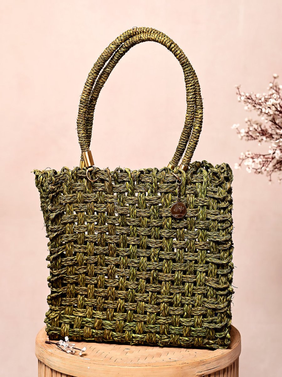 Vegan Handmade Sabai Grass Bag - Kadam Haat