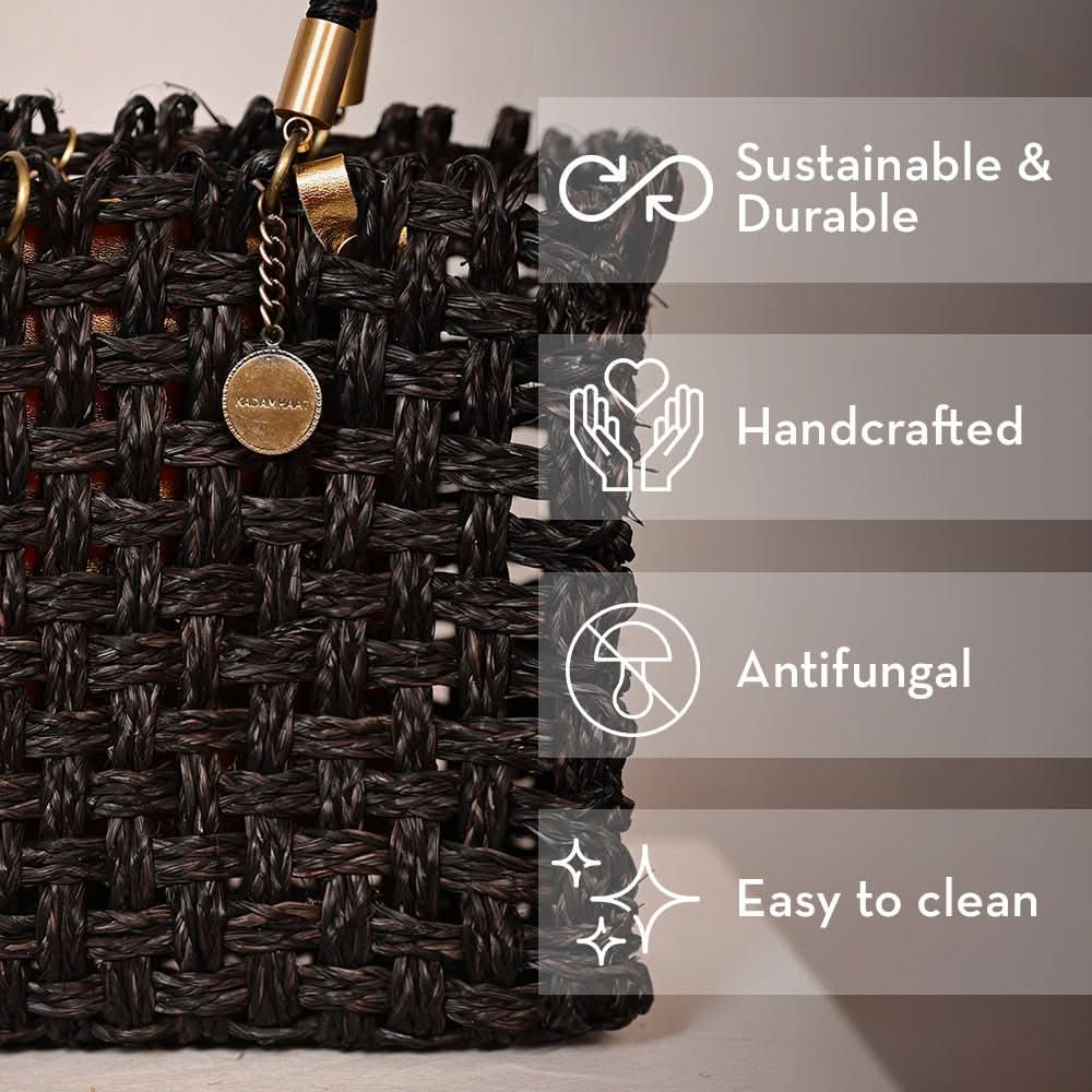 Vegan Mesh Gild - Black - Kadam Haat