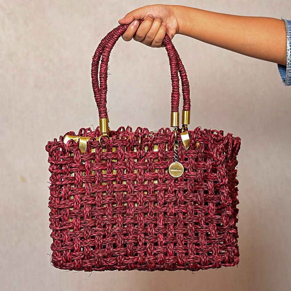 Vegan Mesh Gild - Wine - Kadam Haat