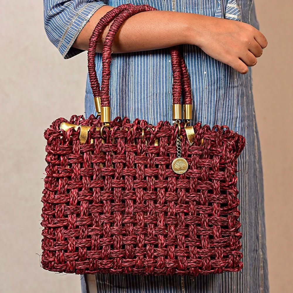 Vegan Mesh Gild - Wine - Kadam Haat