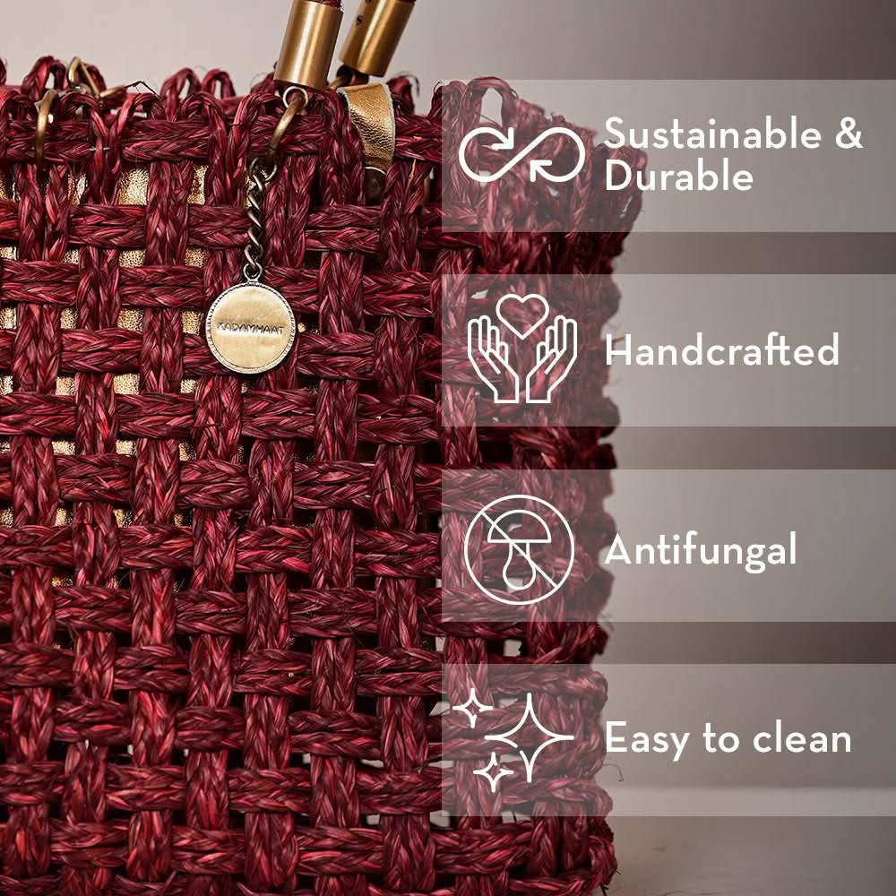 Vegan Mesh Gild - Wine - Kadam Haat