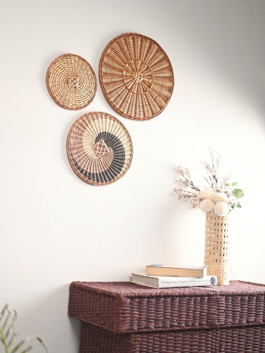 Wicker Wall Plate Combo - Kadam Haat
