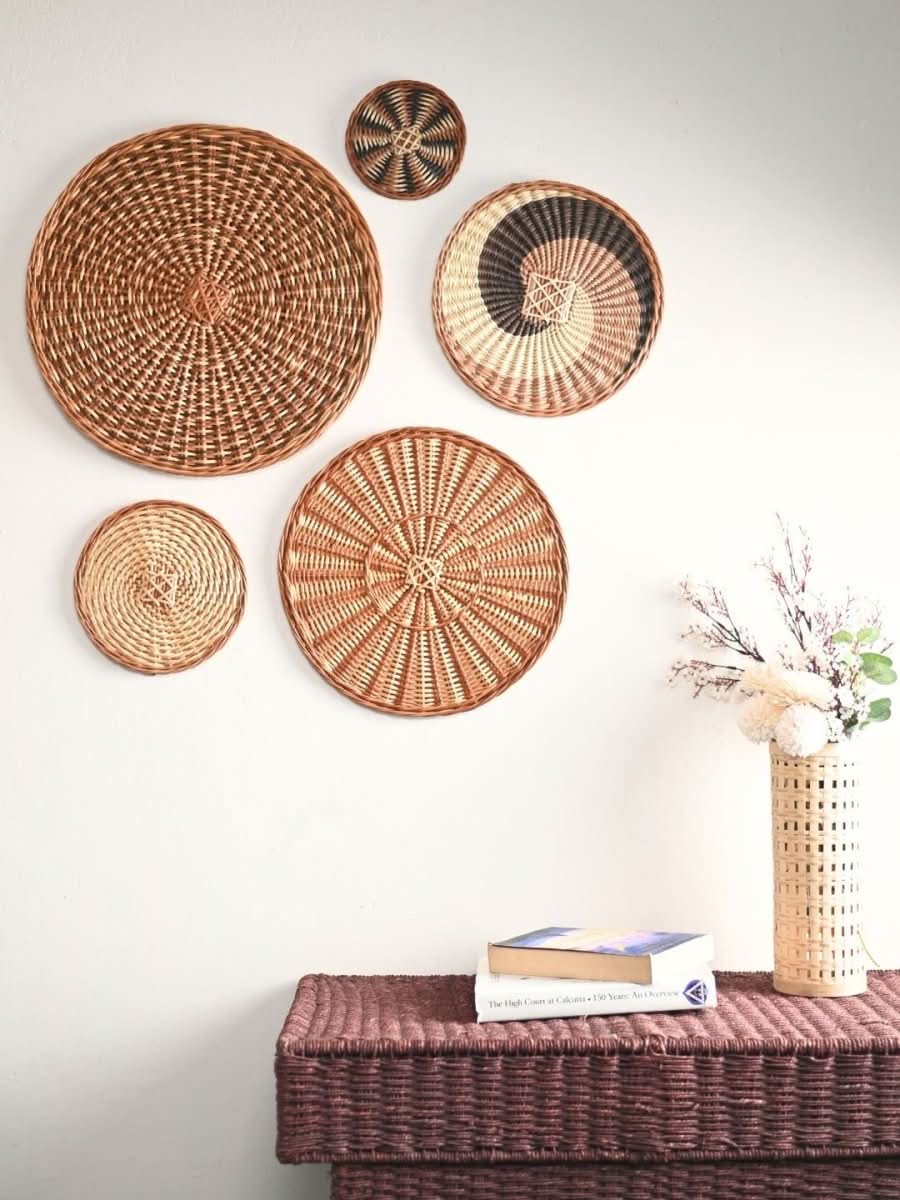 Wicker Wall Plate Combo - Kadam Haat