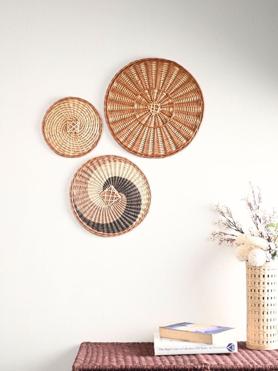 Wicker Wall Plate Combo - Kadam Haat