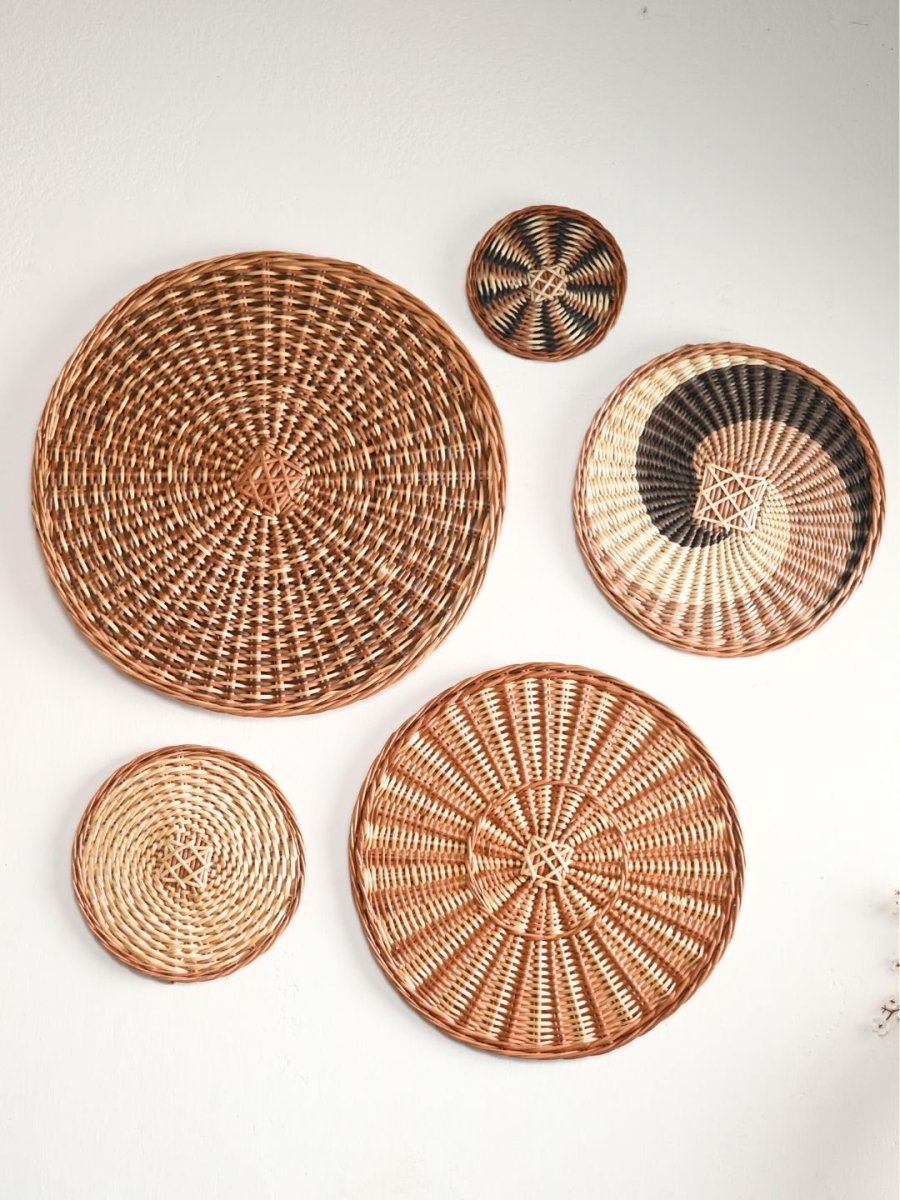 Wicker Wall Plate Combo - Kadam Haat