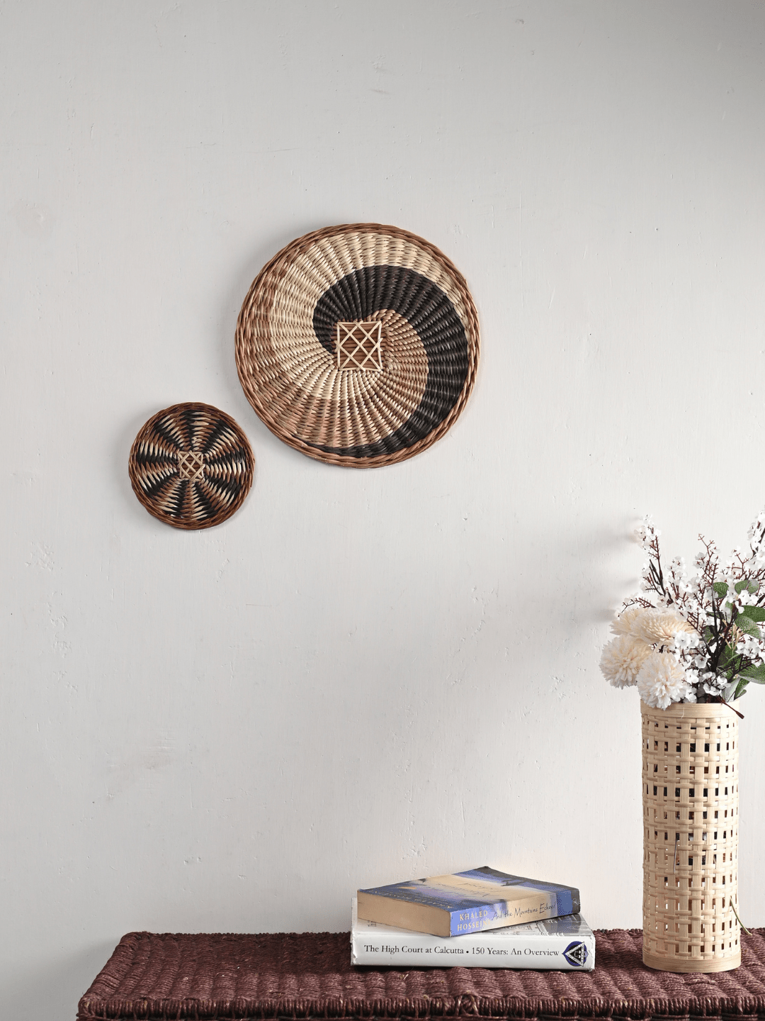 Wicker Wall Plate Set of 2 - Kadam Haat