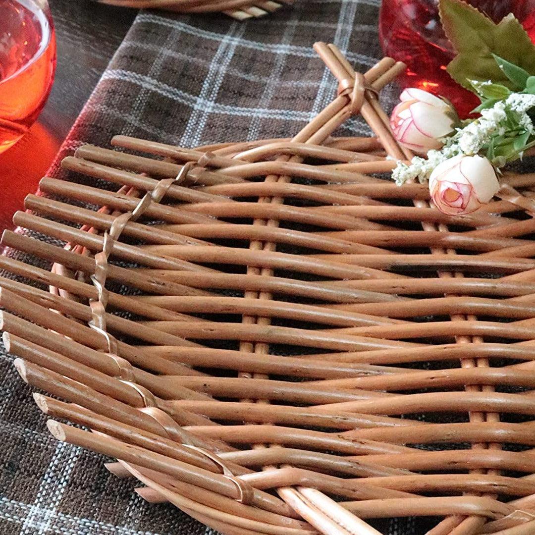 Handmade Wicker Tray Large - Kadam Haat