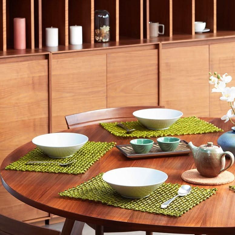 Handmade Sabai Grass Table Mat - Rectangular Set of 6 - Kadam Haat