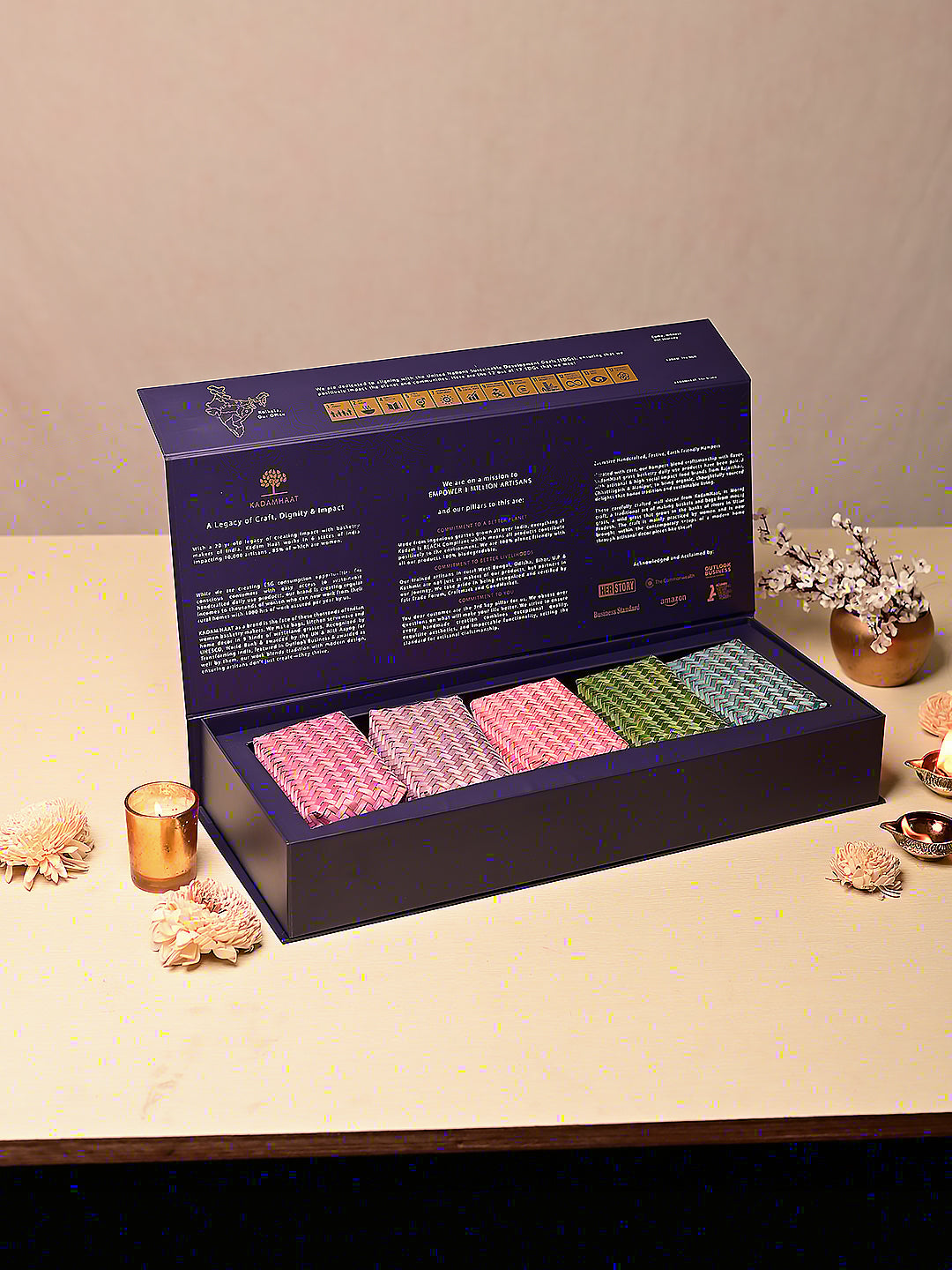 Handcrafted Shitalpati Diwali Gift Hamper – Wholesome