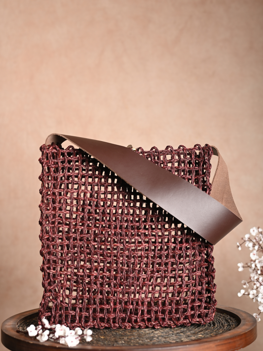 Handmade Sabai Grass Uno Mesh Bag