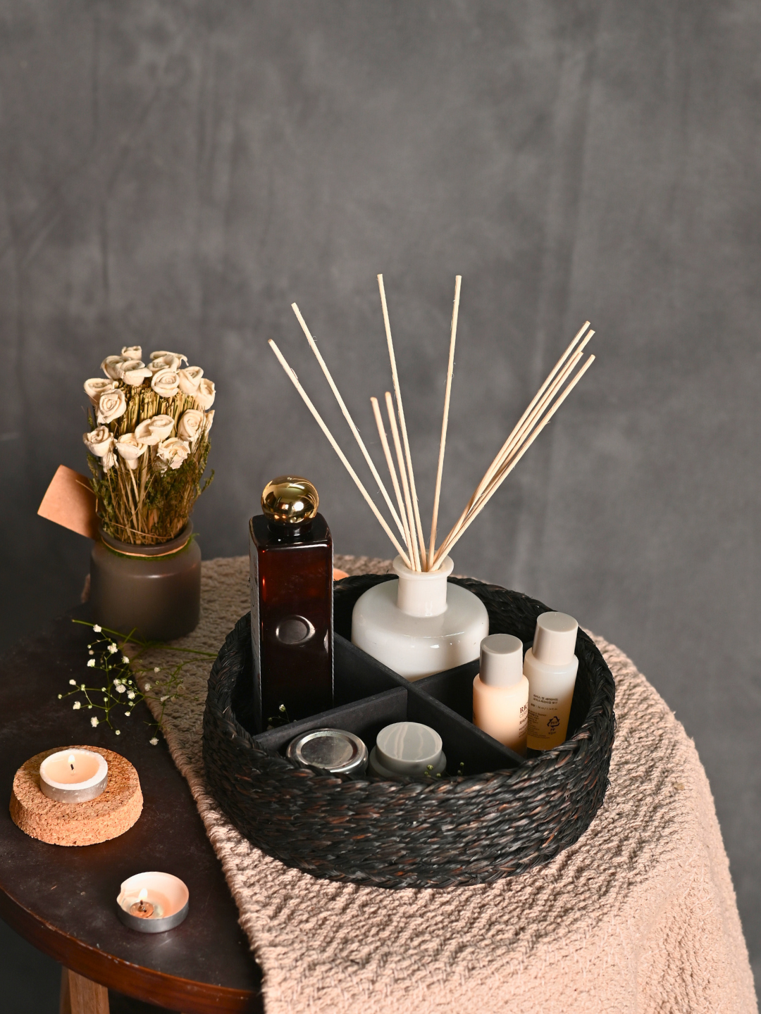 Handmade Sabai Grass Jewellery Box - Black