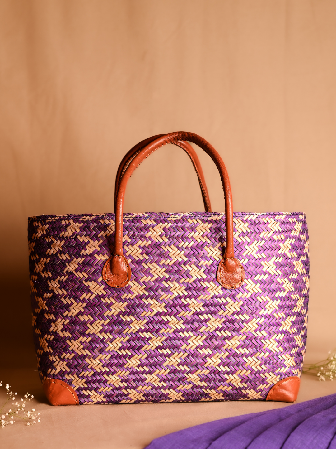 Handmade Sitalpati Potli Bag - Lavender