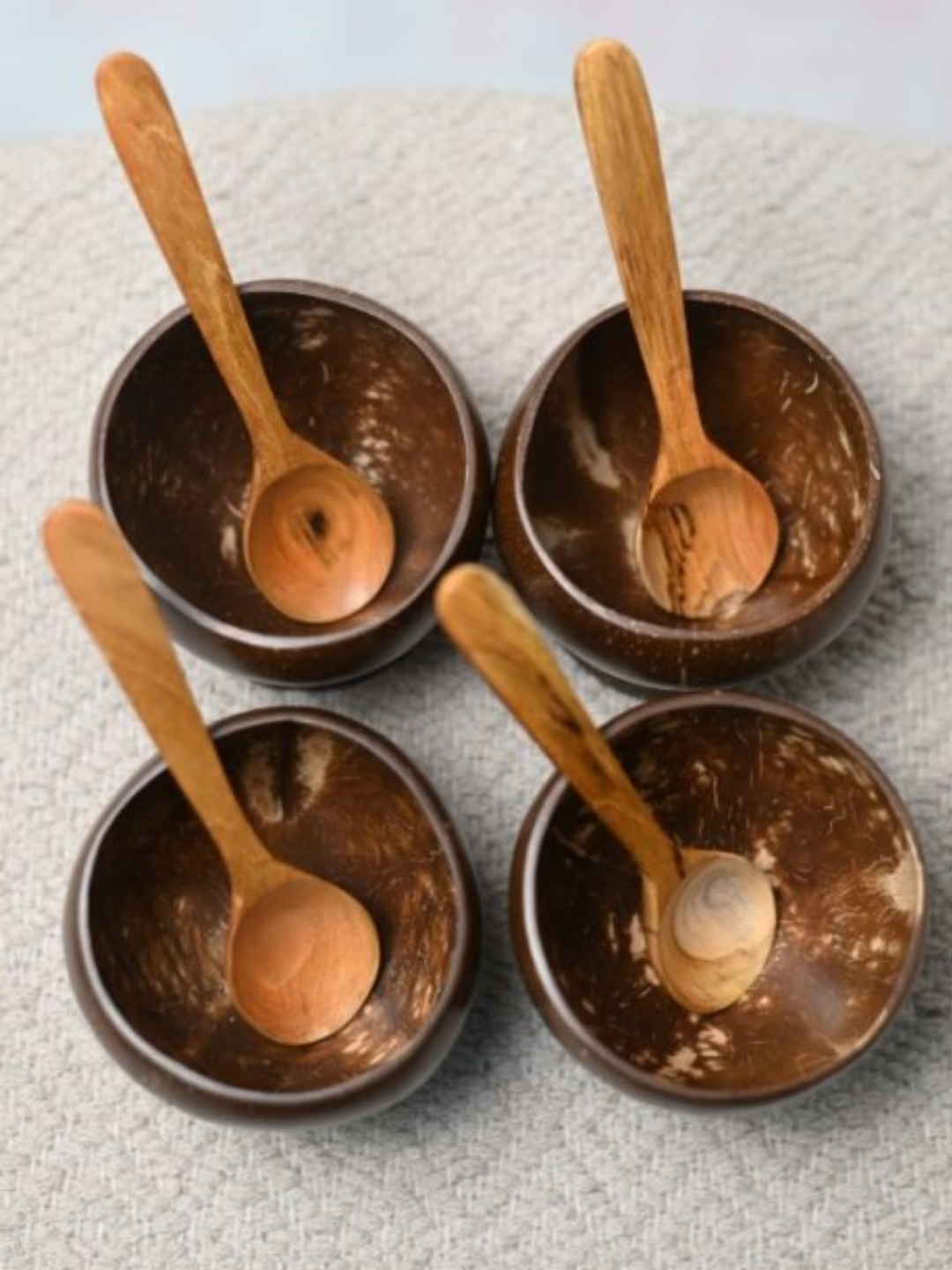 Handmade Coco Soup Bowls With Spoon